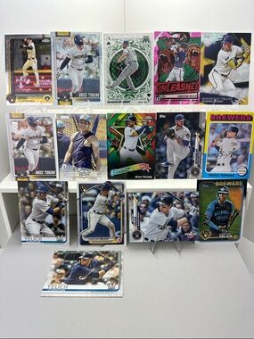 Christian Yelich/Brice Turang w/ Woodruff aces in Brewers lot of 15